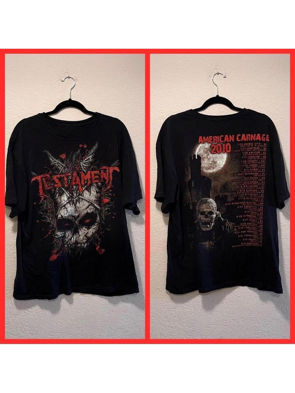 Testament American‎ Carnage 2010 Black Graphic Band T-Shirt